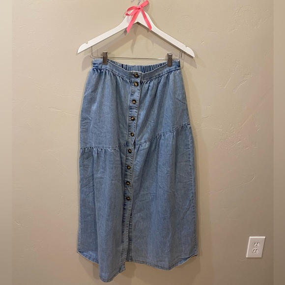 Gilli Dresses & Skirts - Gilli Blue Button-Front Maxi Skirt